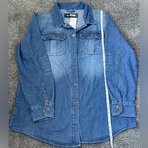Suzanne Betro~Denim Shirt~NWT~Sz 1X~MSRP‎ $114